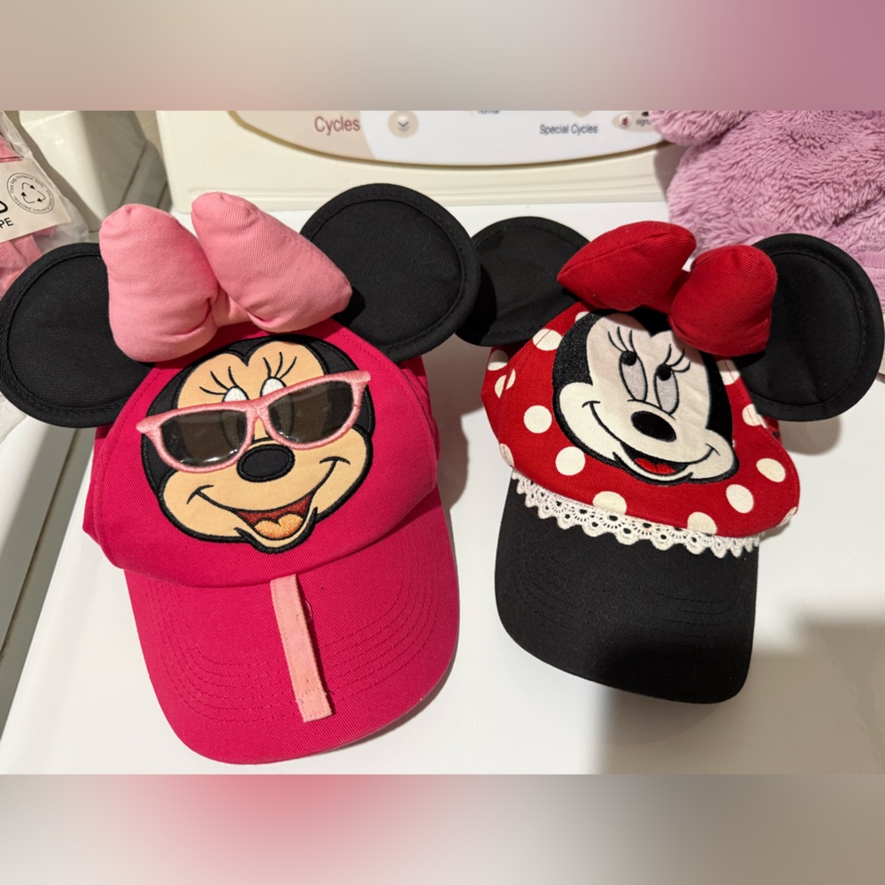 Disney Minnie Mouse Pink and Red Caps